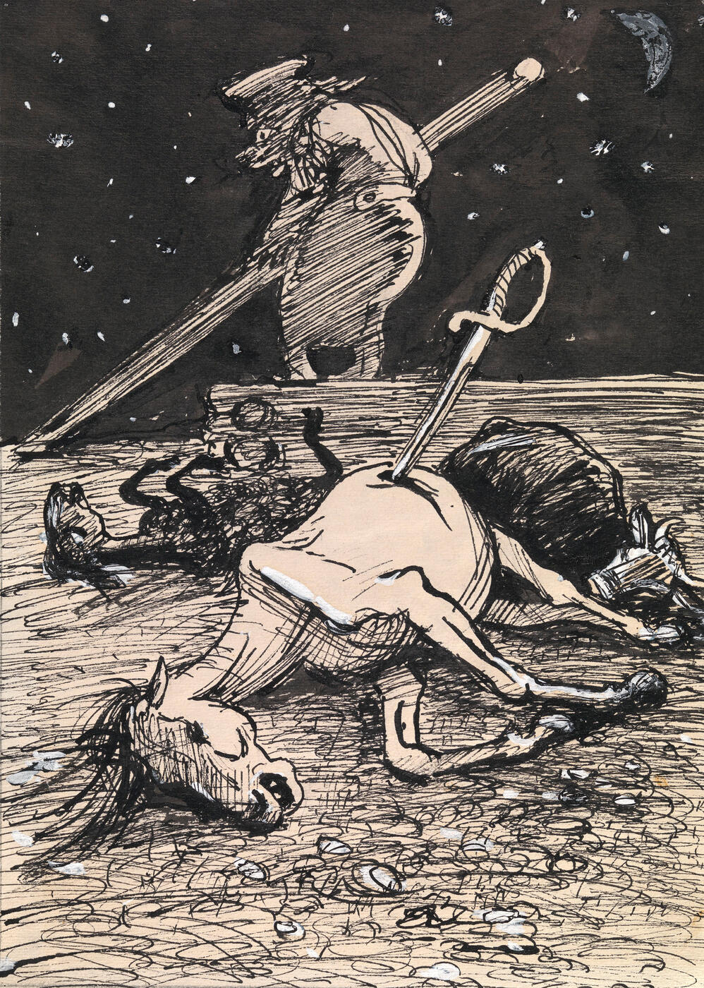 Toptygin the Second, Illustration for the Second Chapter of M. Saltykov-Shchedrin's "Medved' na voevodstve"