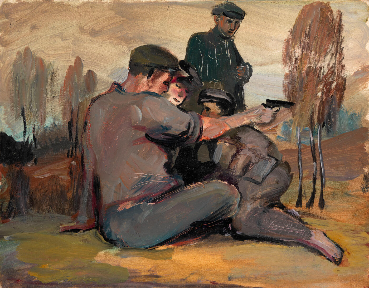 Fishing on the Northern Sosva River, Hunters at Rest and Kindling a Fire, from the "Pripolyarnyi Ural" Series