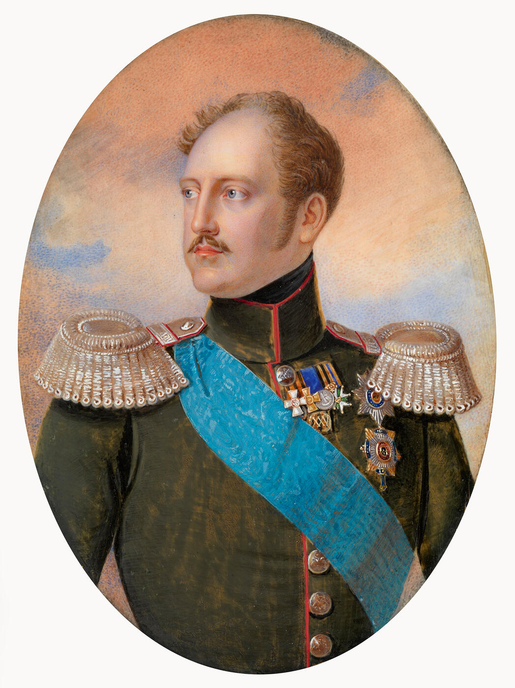 Miniature Portrait of Tsar Nicholas I of Russia.