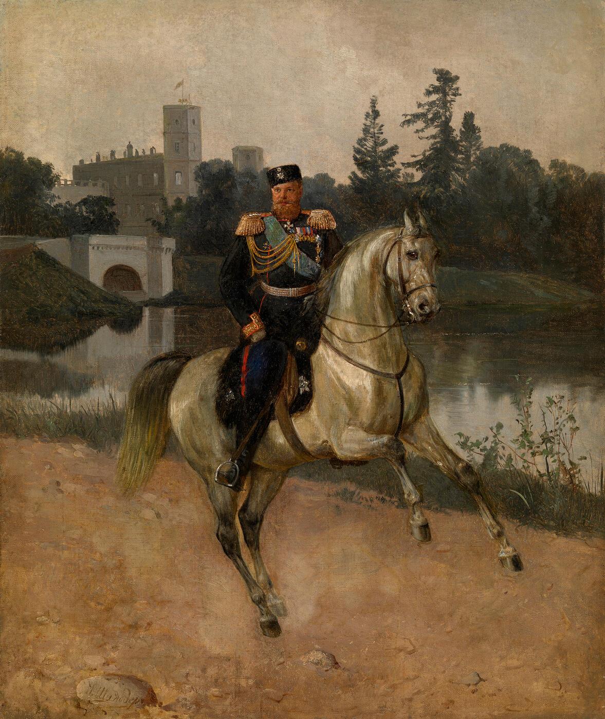 Portrait of Alexander III on Horseback at Gatchina
