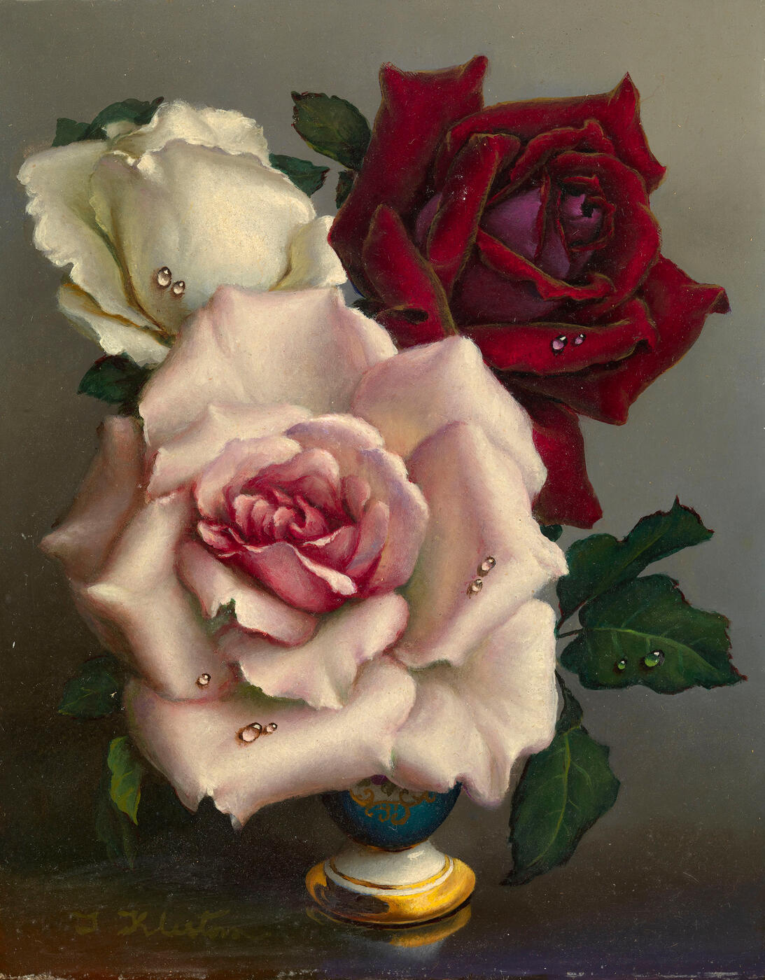 Red, Pink and White Roses