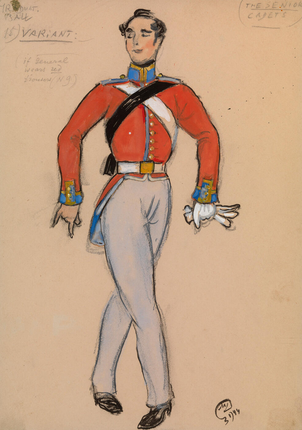 Costume Designs for the Ballets "Harlequinade" and "Graduation Ball"