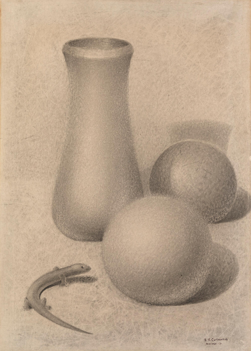 Still Life with Lizard and Vases