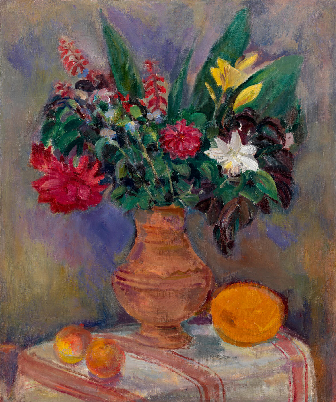 Still Life with Flowers in a Clay Pot.