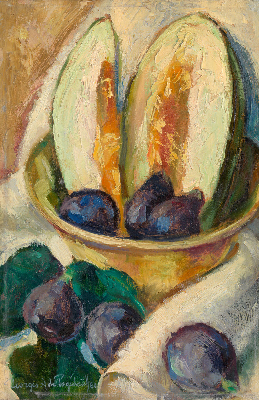 Still Life with Melon and Figs