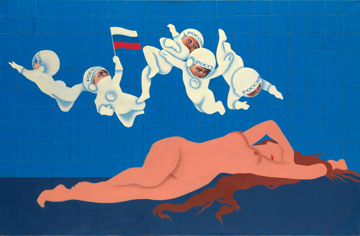 Reclining Venus with Cosmonaut Putti