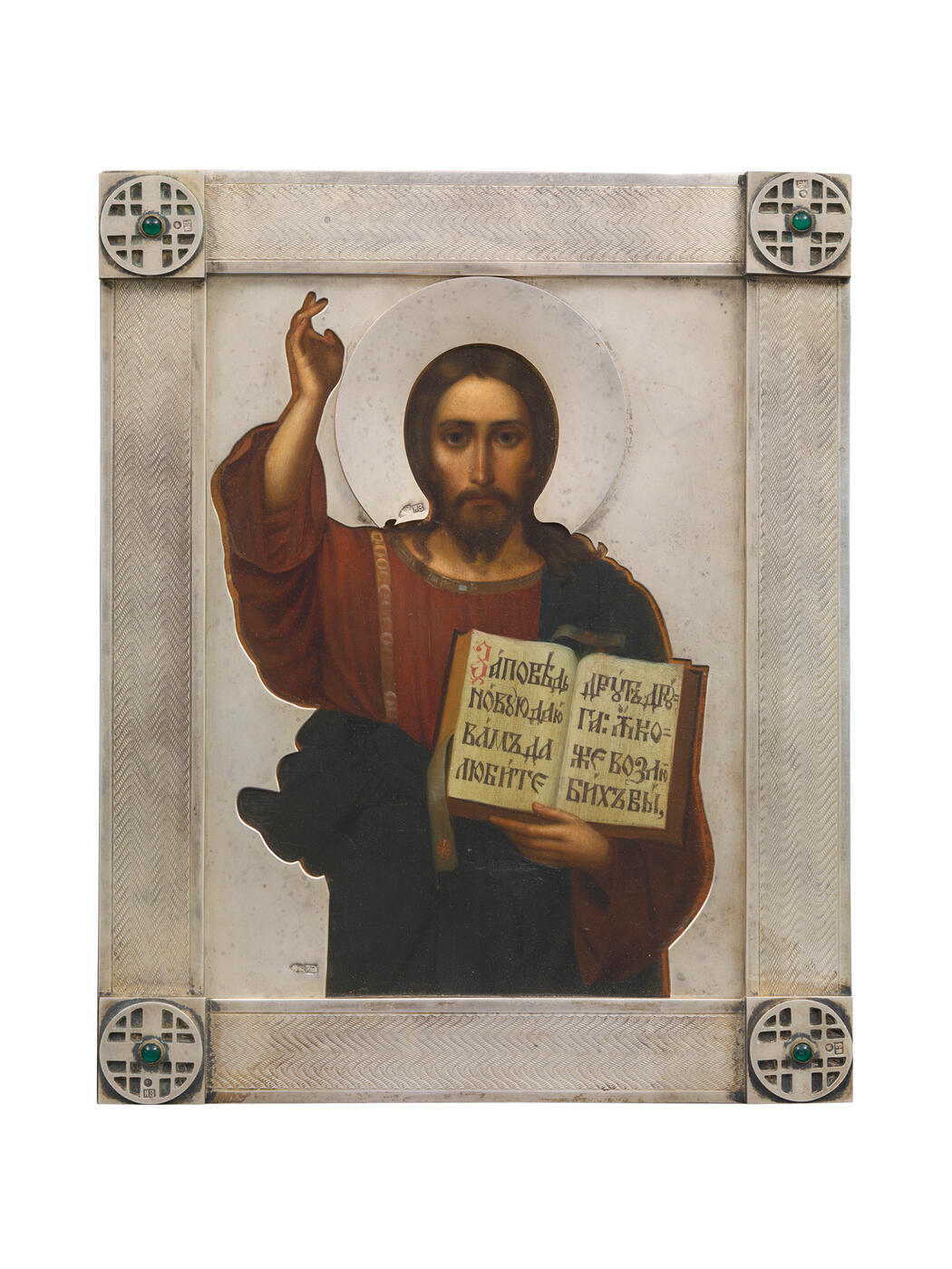 EARLY 20TH CENTURY, OIL ON PANEL, OKLAD STAMPED WITH MAKER'S MARK OF NIKOLAI ZVEREV IN CYRILLIC, MOSCOW, 1908-1917, 84 STANDARD