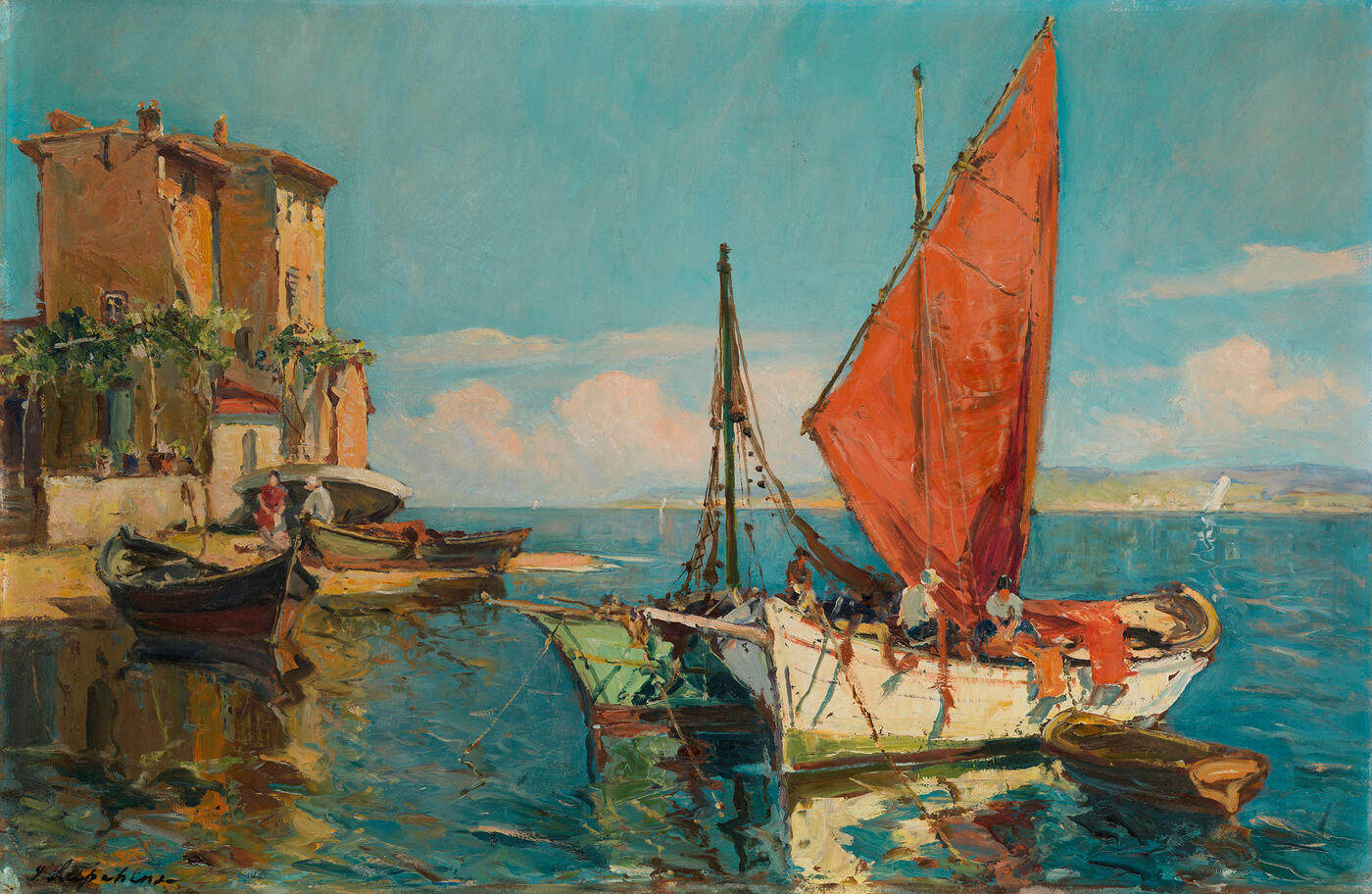 Fishing Boats in a Harbour, Martigues