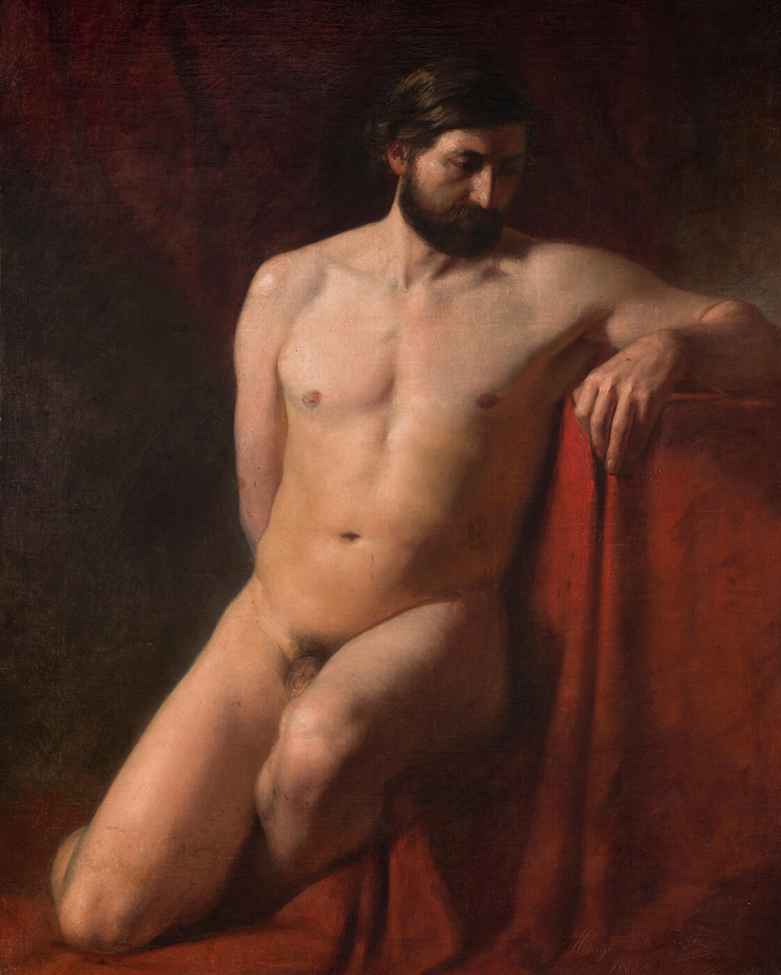 Male Nude with a Drape