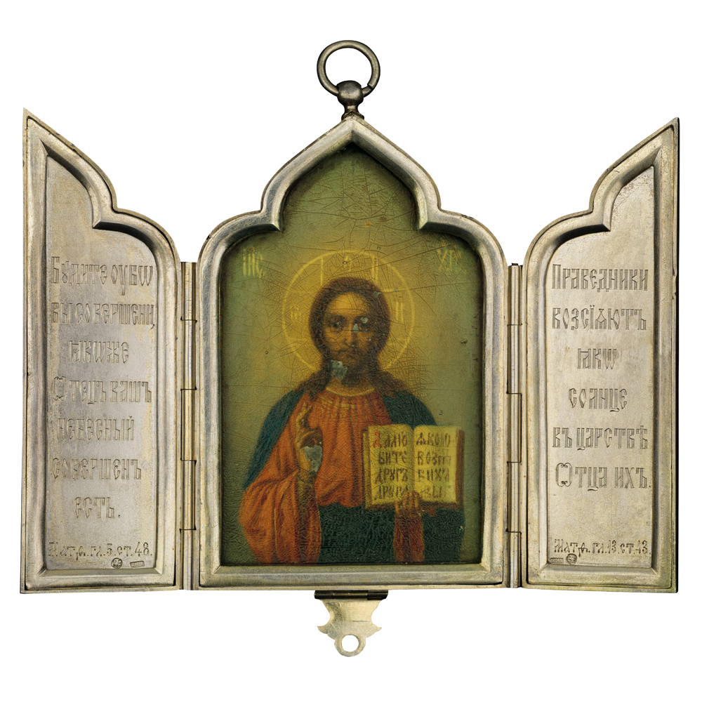 OIL ON ZINC, STAMPED WITH MAKER’S MARK AMM IN CYRILLIC, MOSCOW, 1880s, 84 STANDARD
