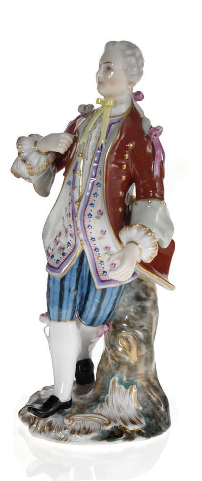 A Porcelain Figurine of an 18th Century Dandy