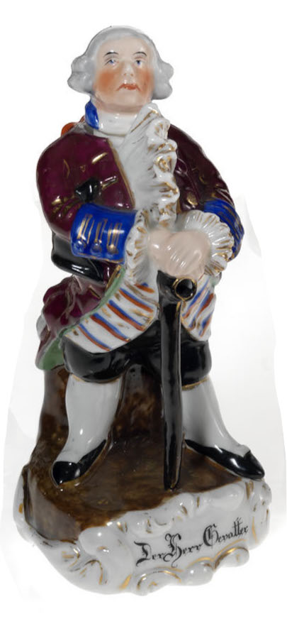 A Porcelain Scent Bottle in the form of a Godfather from Grimm Brothers Fairy Tale
