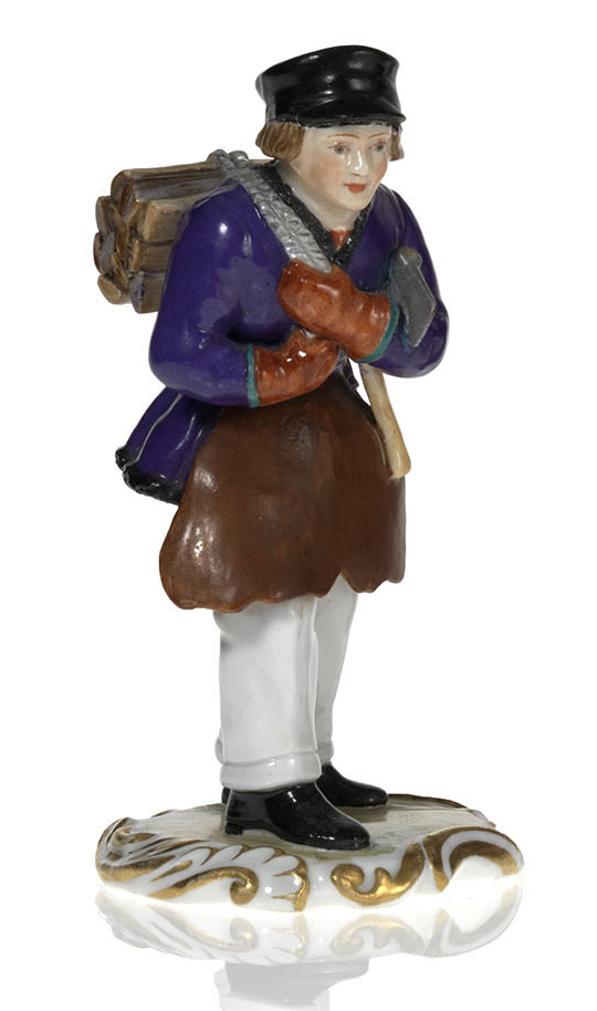 A Porcelain Figurine of a Woodcutter
