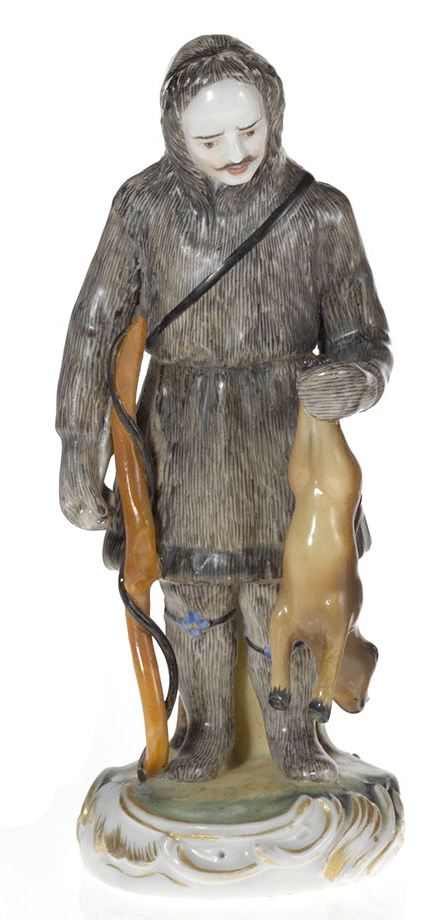 A Porcelain Figurine of a Huntsman