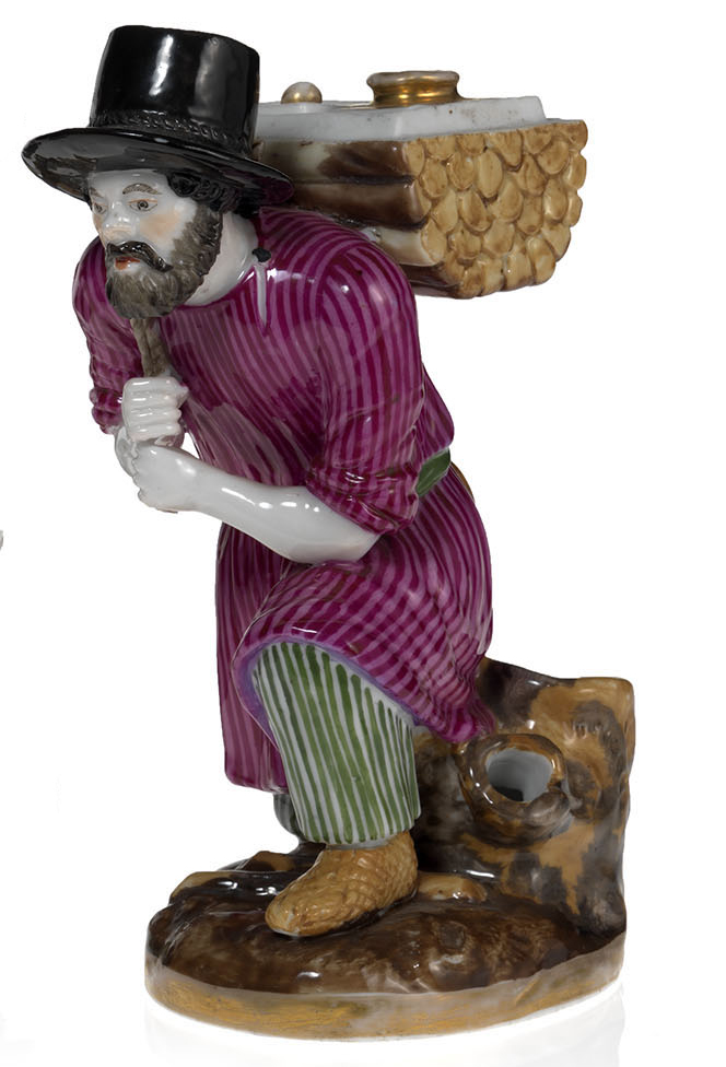 A Porcelain Ink Set in the Form of a Lumberjack