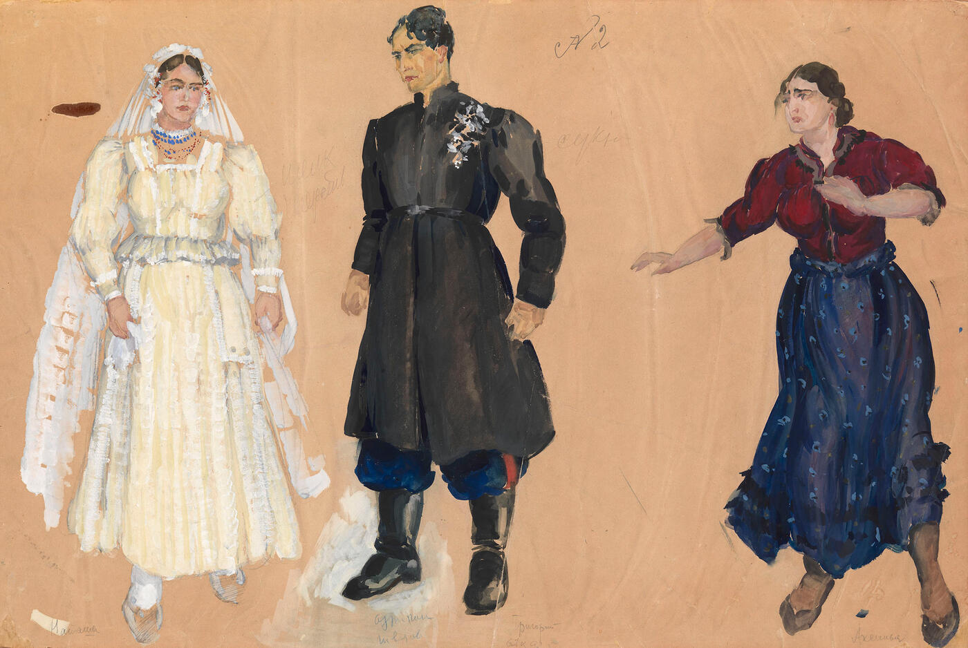 Costume Designs for the I. Dzerzhinsky Opera “Quiet Flows the Don”