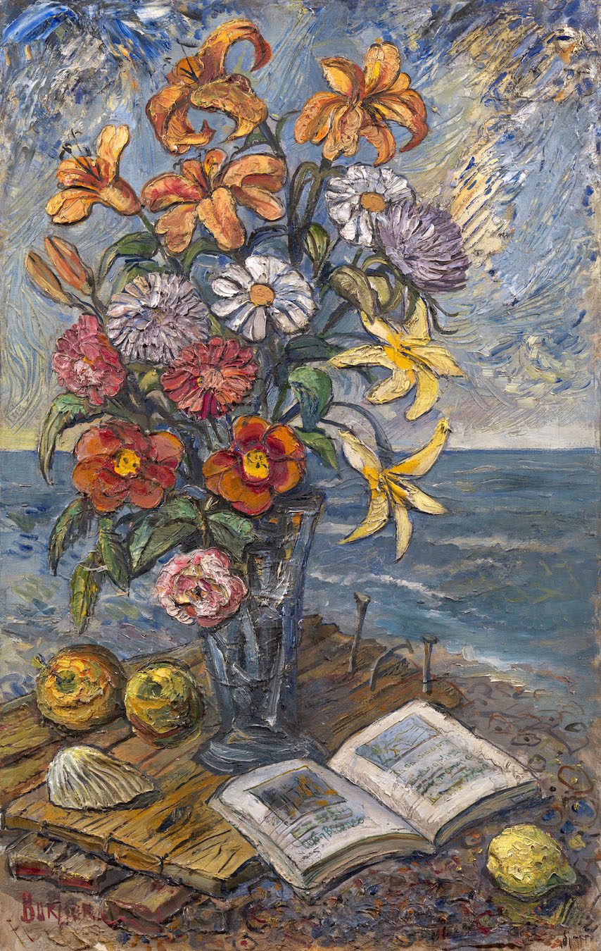 Still Life with Flowers, Fruit and Open Book