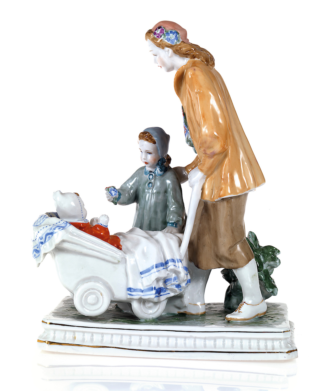 A Soviet Porcelain Composition "Taking a Walk"