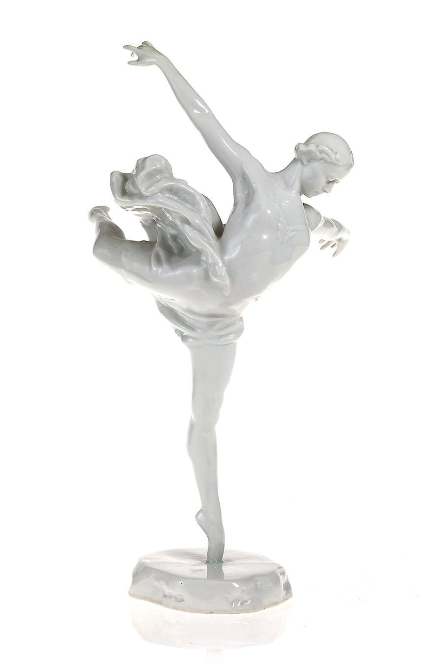 A Soviet Porcelain Figurine of Galina Ulanova as "Odette" from "Swan Lake"