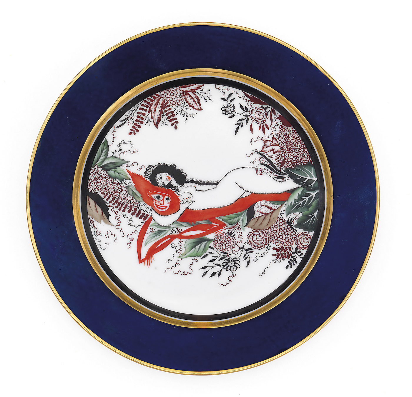 A Soviet Porcelain Plate "Woman with a Demon"