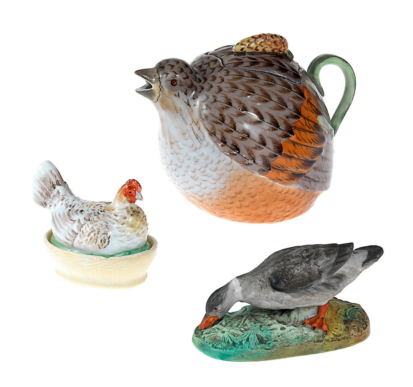 Three Russian Porcelain Birds