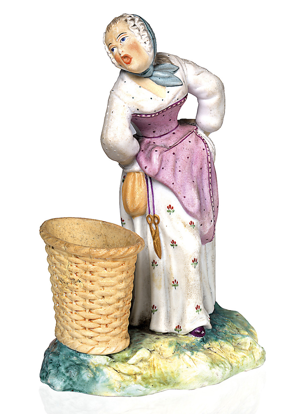 A Russian Porcelain Figurine of a Scolding Seamstress