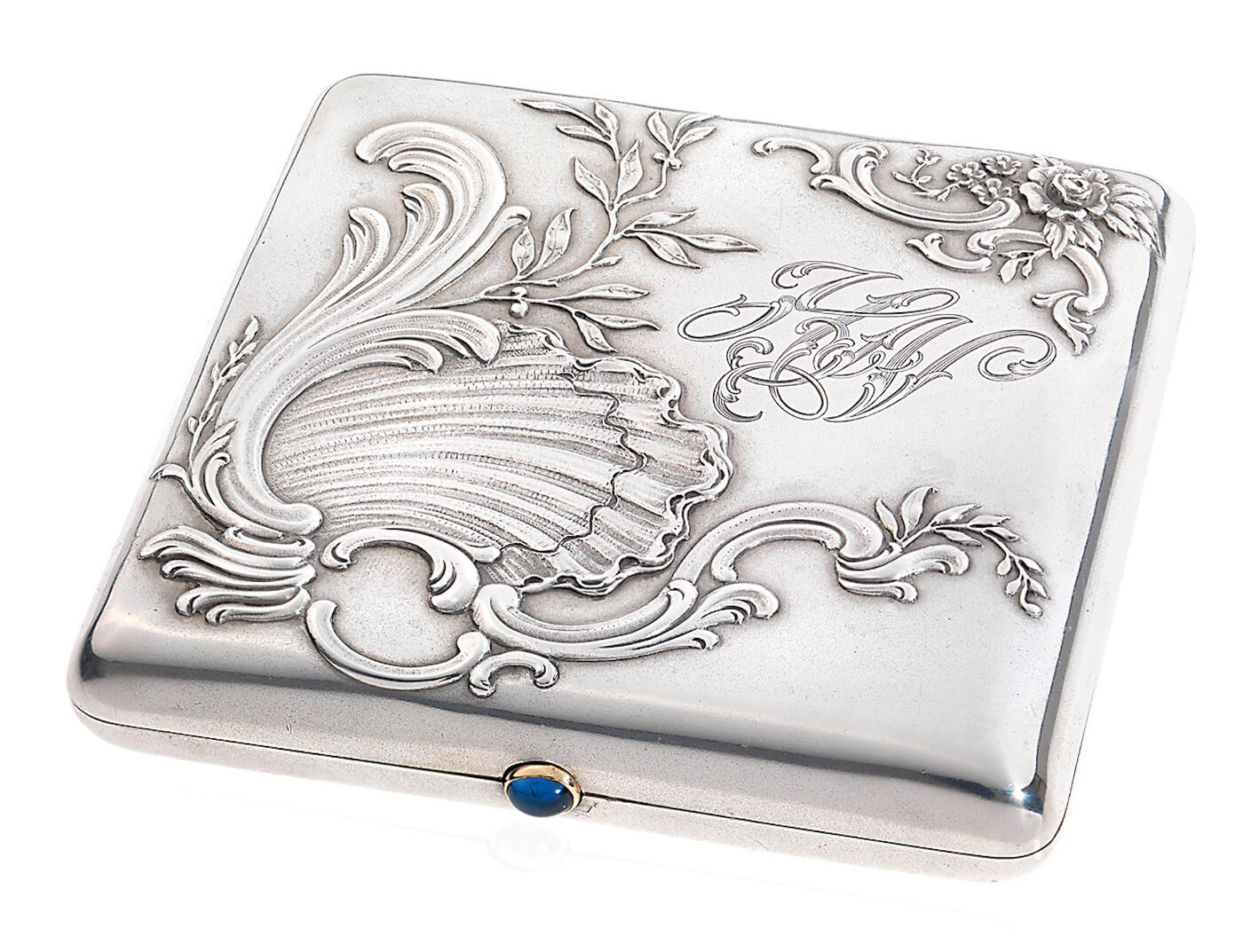 A Fabergé Silver Presentation Cigarette Case