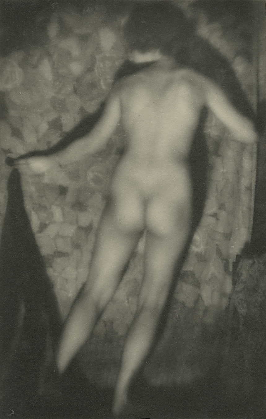 Nude Standing by the Curtain