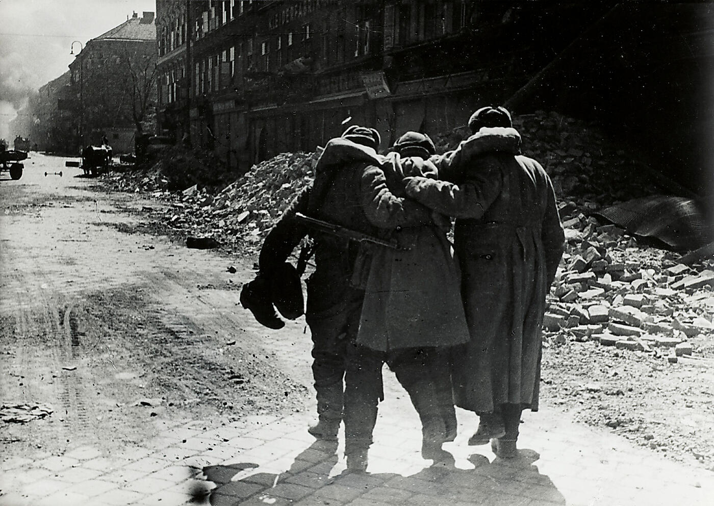 Soldiers Carrying a Wounded Comrade