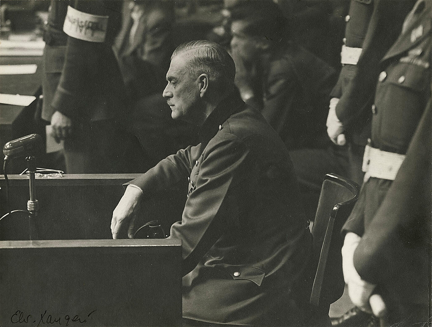 Field Marshal Keitel at the Nuremberg Trial