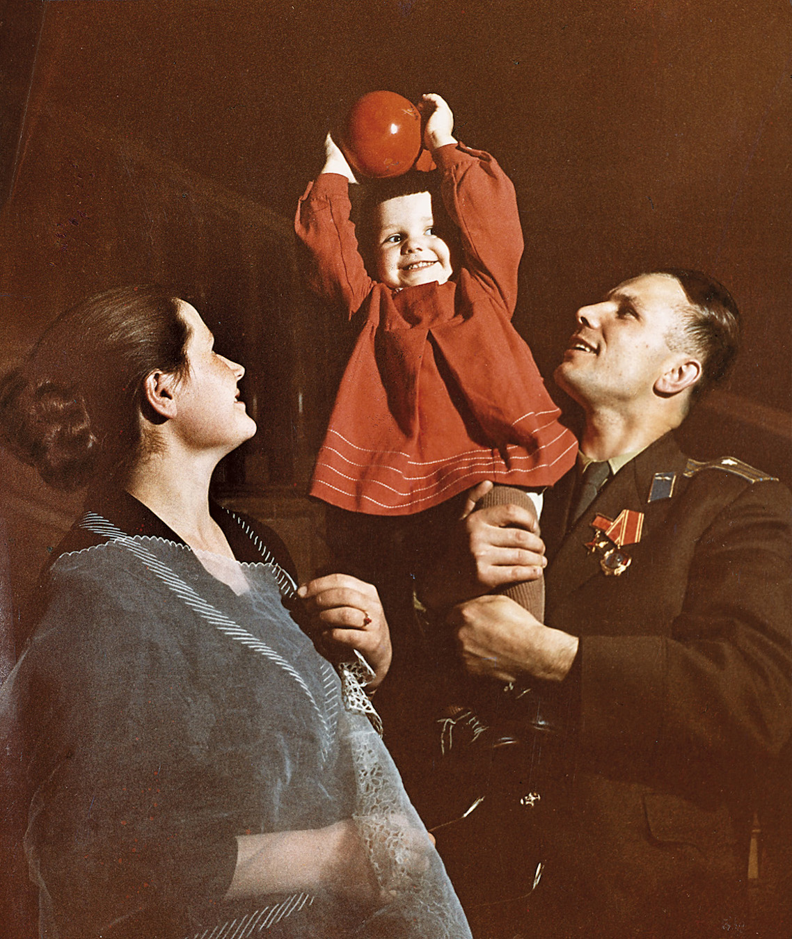 Yuri Gagarin with His Family