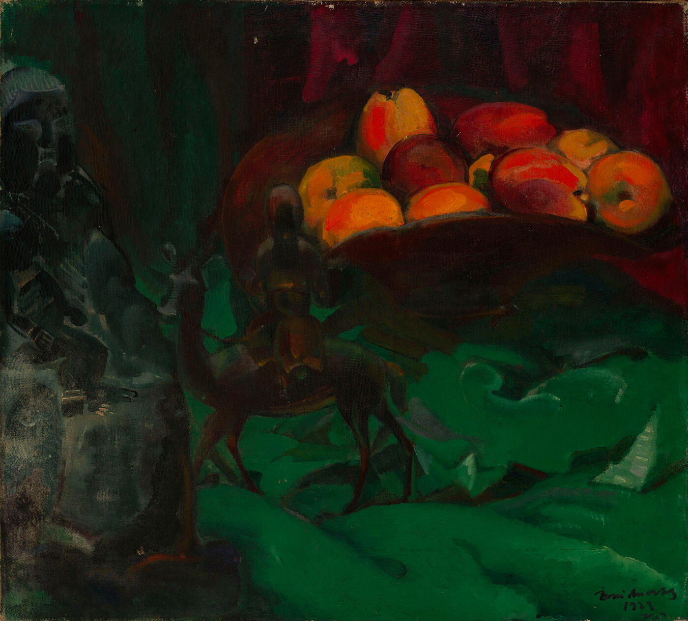 Still Life with Apples and a Deer