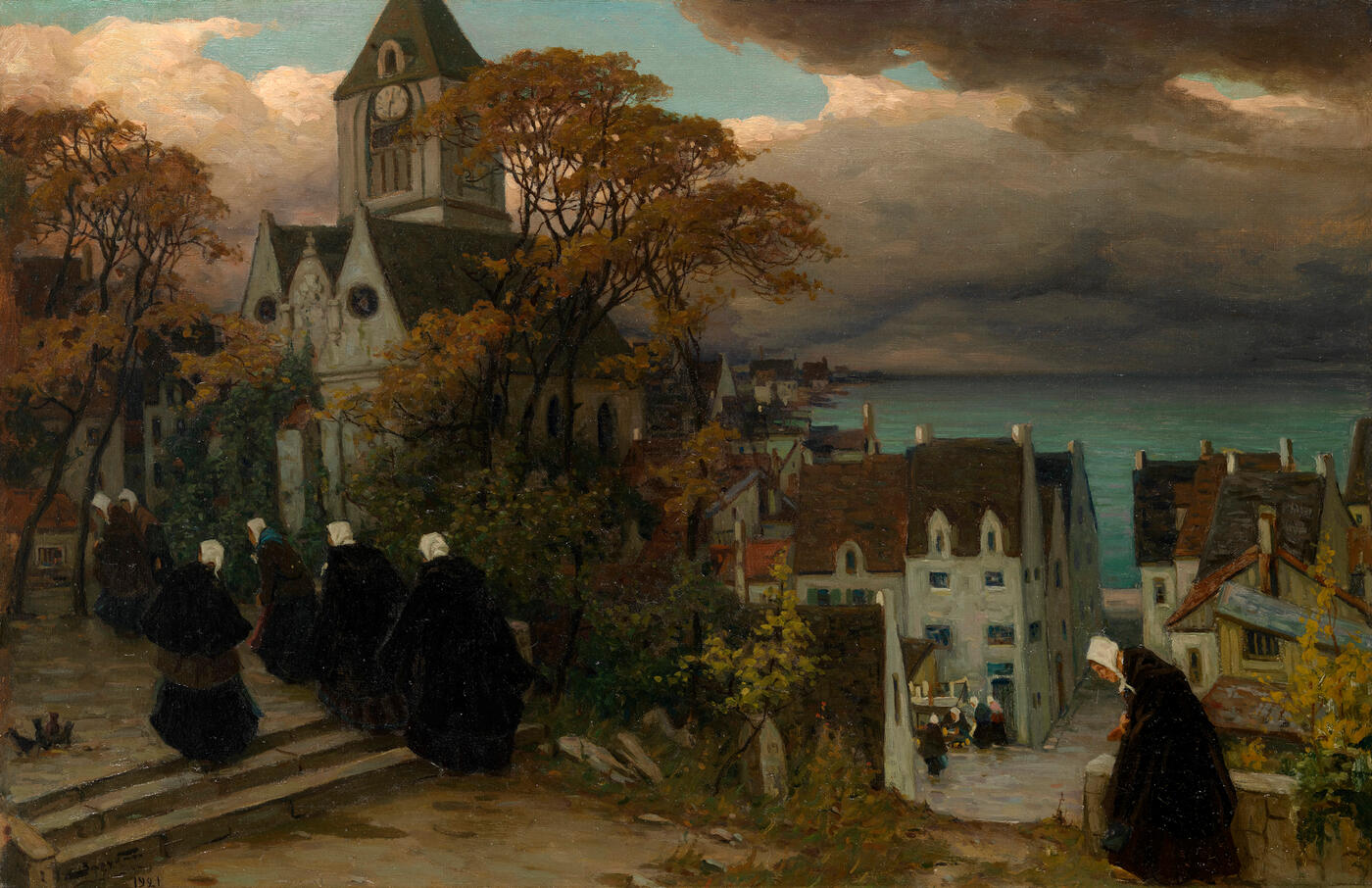 Breton Women on their Way to Mass