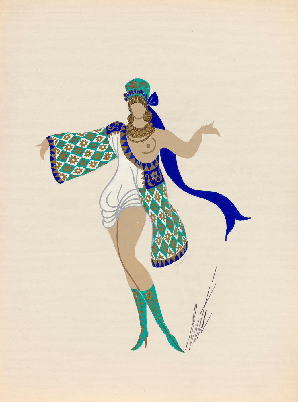 Costume Design for the Burlesque Performance "Raspoutine", Theatre Folie's Pigalle, Paris