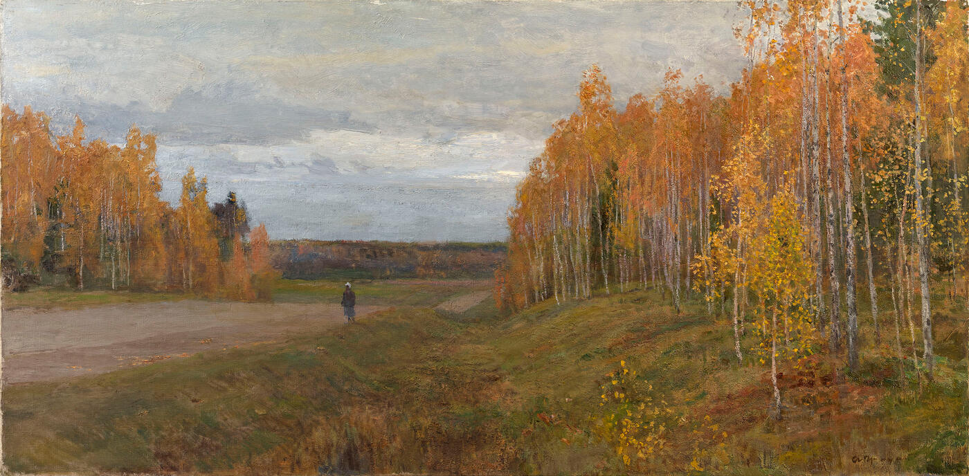 Golden Autumn. High Road near Moscow