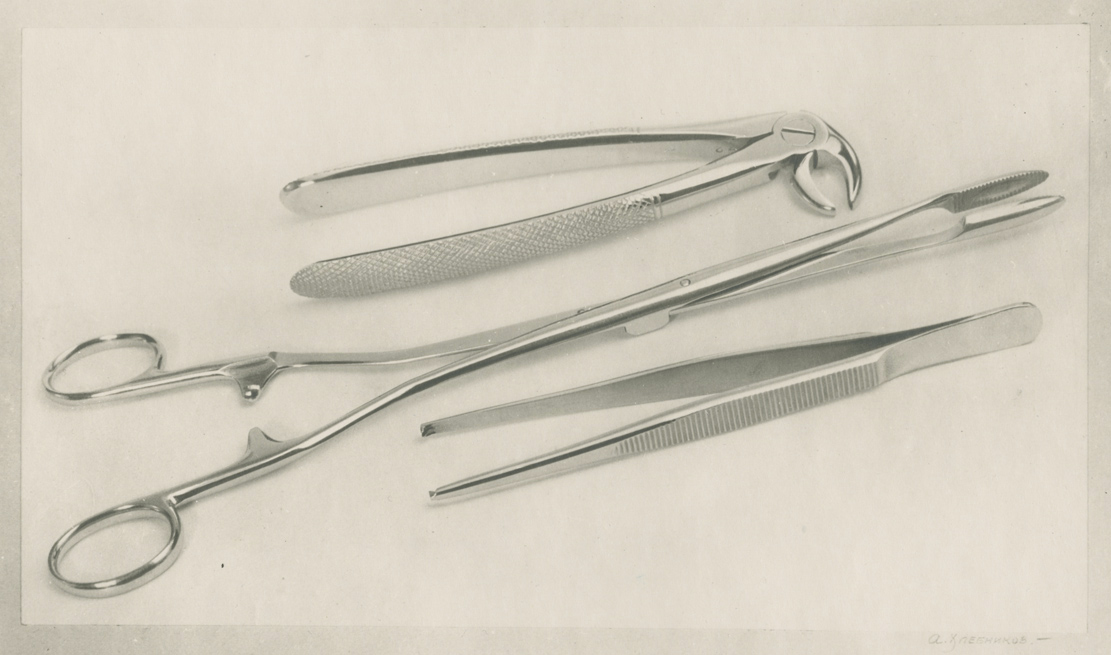 Composition with Dental Instruments