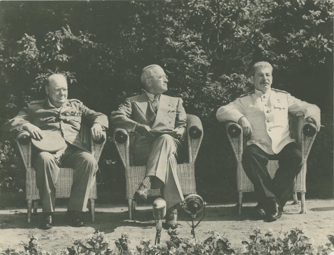 Winston Churchill, Harry S. Truman and Joseph Stalin at the Potsdam Conference
