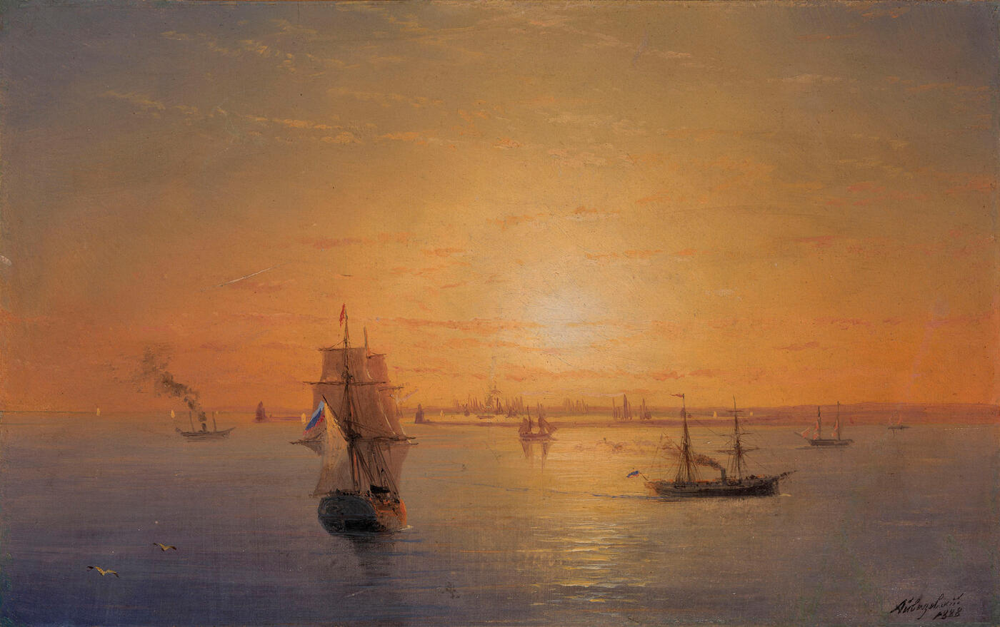 Russian Fleet at Sunset