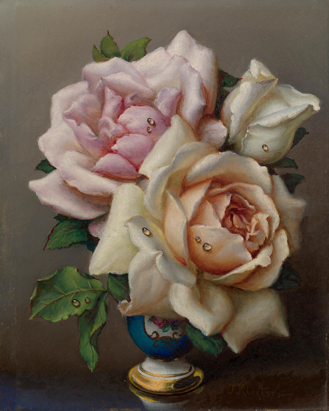 White and Pink Roses