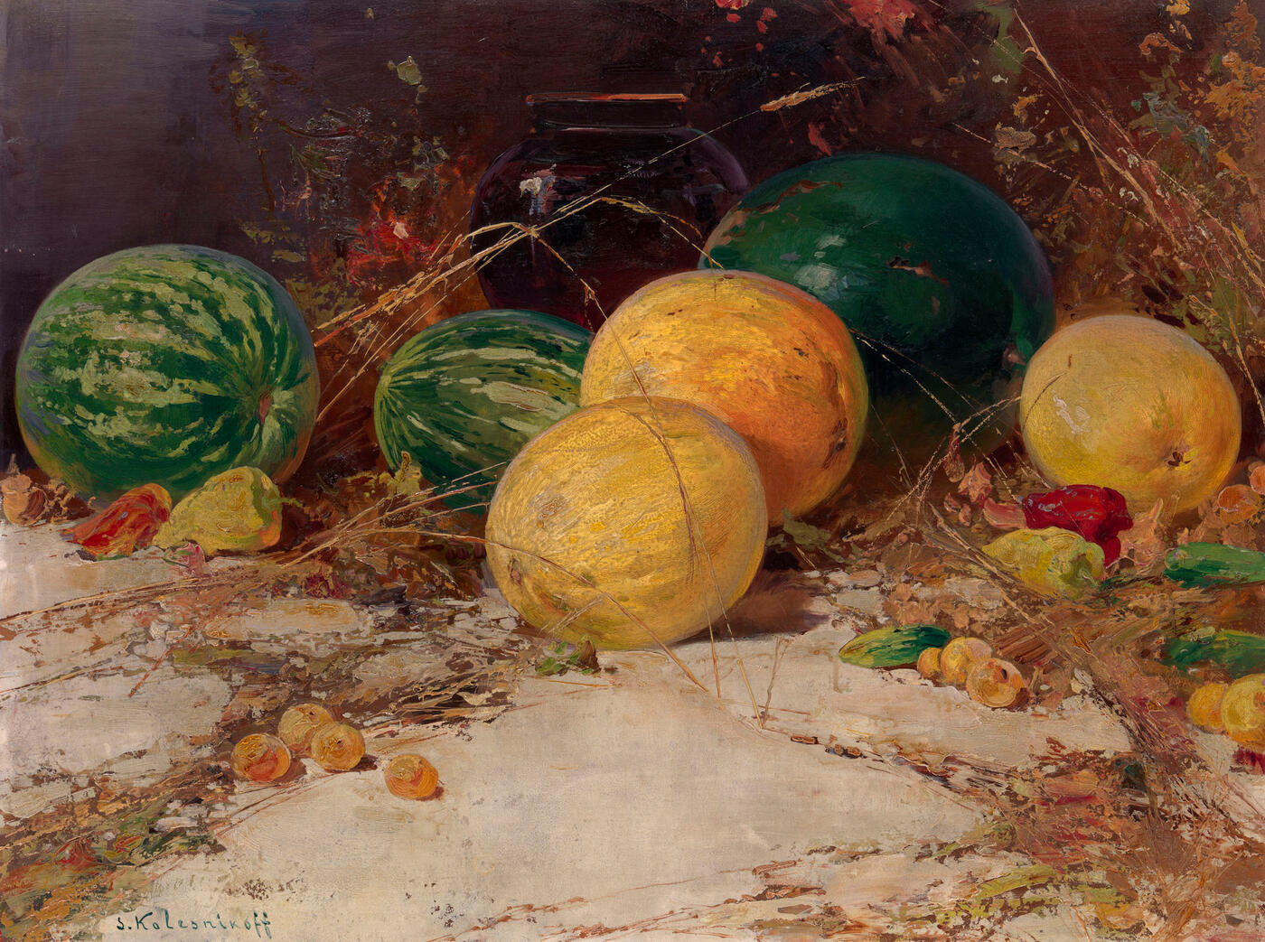 Still Life with Watermelons and Melons