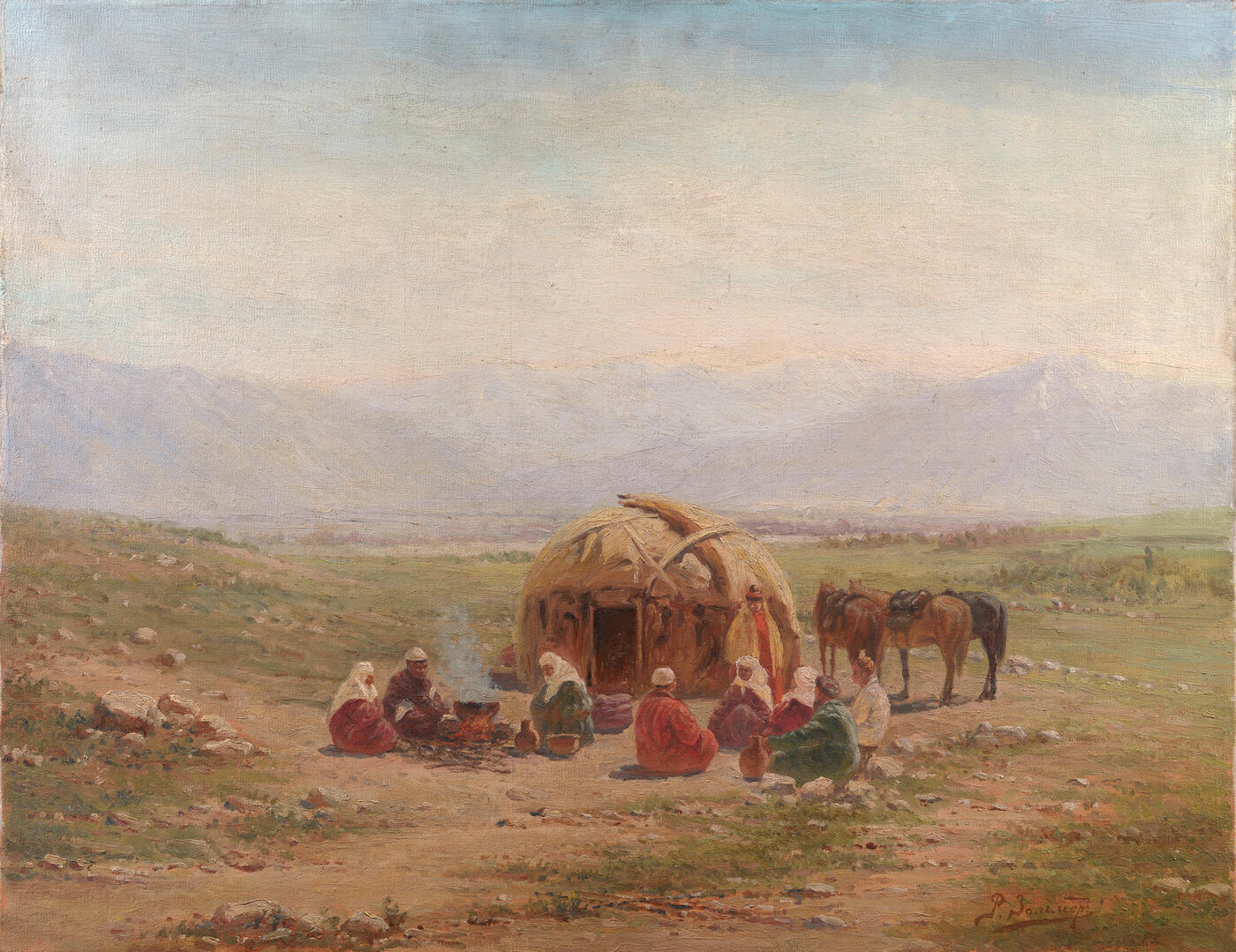 Scene by the Yurt