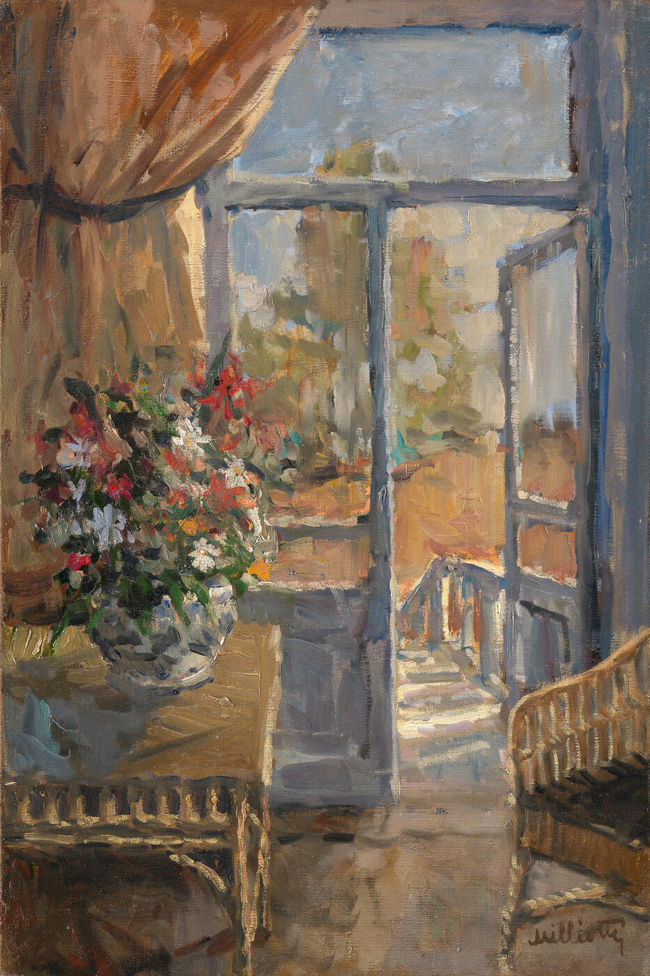 Interior with a Bouquet of Flowers
