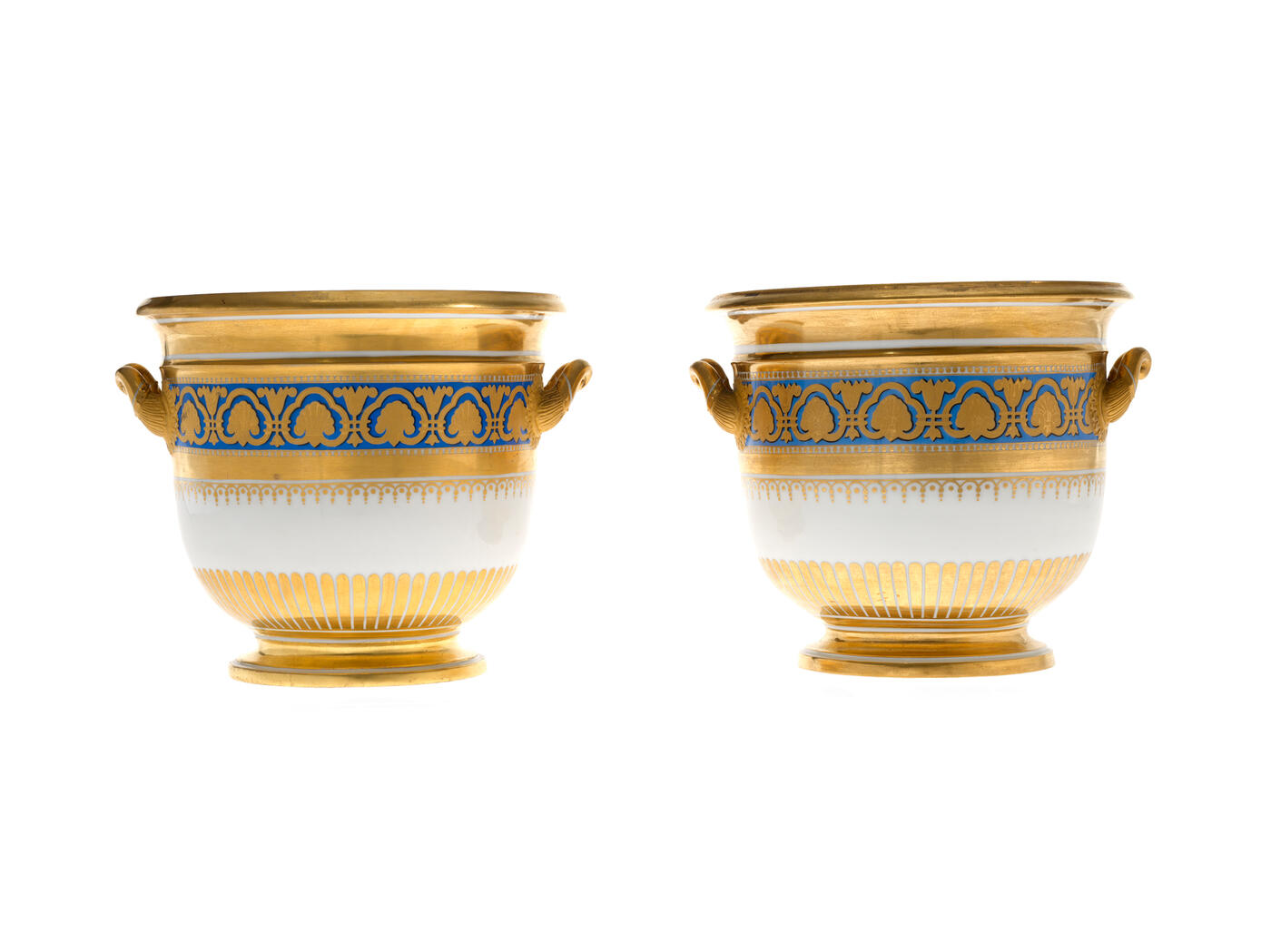 A Pair of Porcelain Wine Coolers from the Ministerial (Ropsha) Service