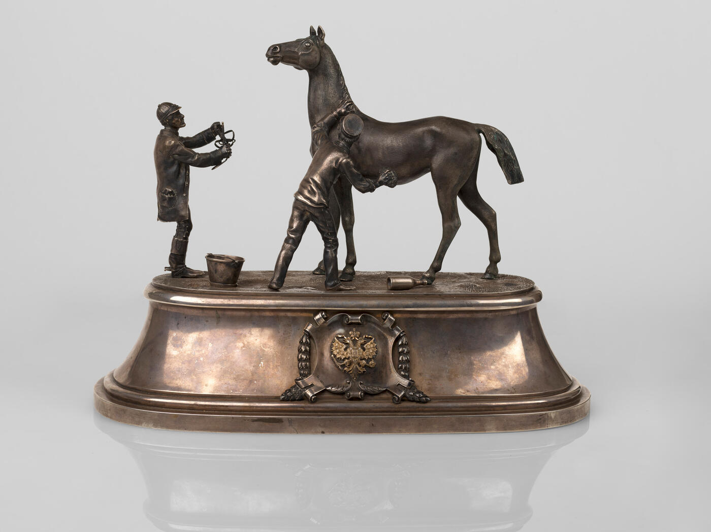 A Silver Equestrian Presentation Composition
