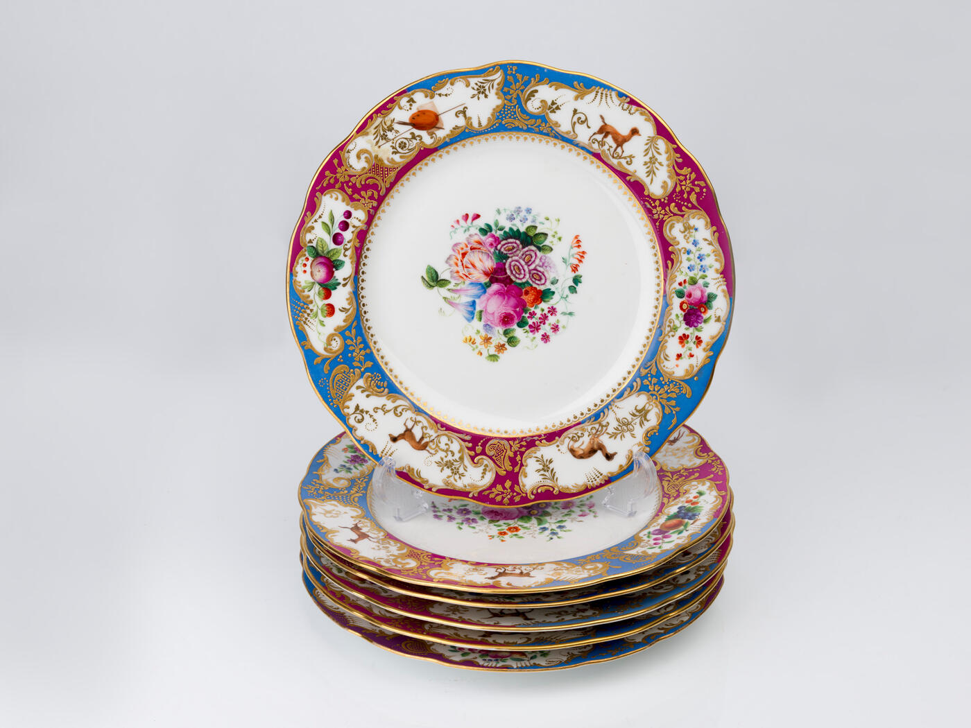 A Set of Six Dinner and Six Soup Plates from the Grand Duke Mikhail Pavlovich Service