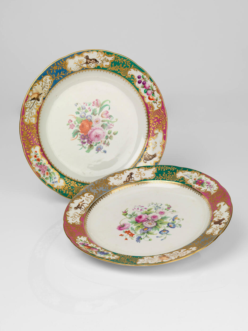 A Pair of Large Porcelain Platters from the Grand Duke Mikhail Pavlovich Service