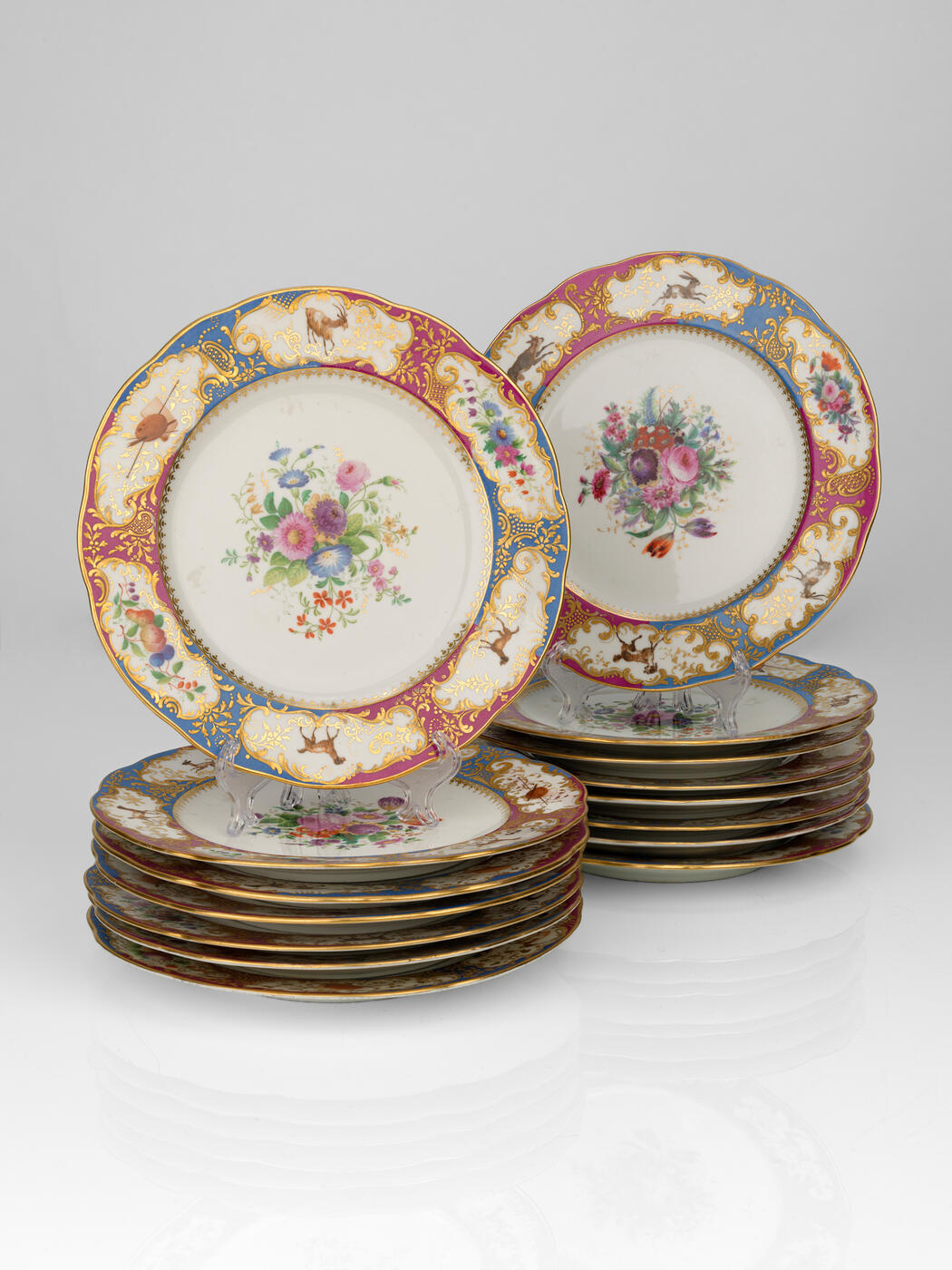 A Set of Fifteen Dinner Plates from the Grand Duke Mikhail Pavlovich Service