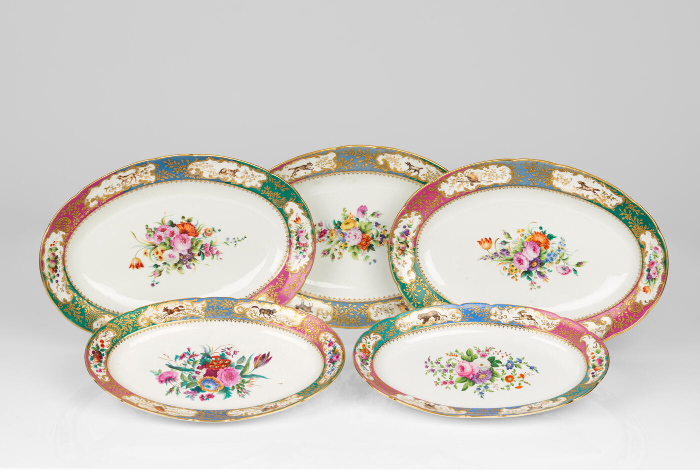 A Set of Five Platters from the Grand Duke Mikhail Pavlovich Service