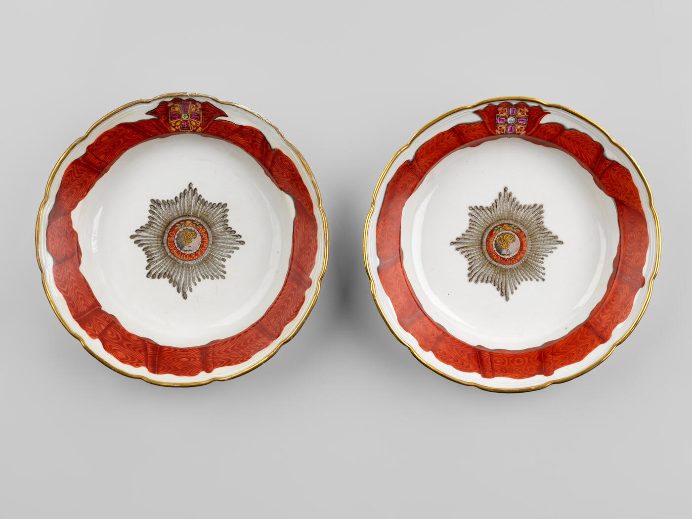 A Porcelain Soup Plate from the Imperial Order of St Alexander Nevsky Service