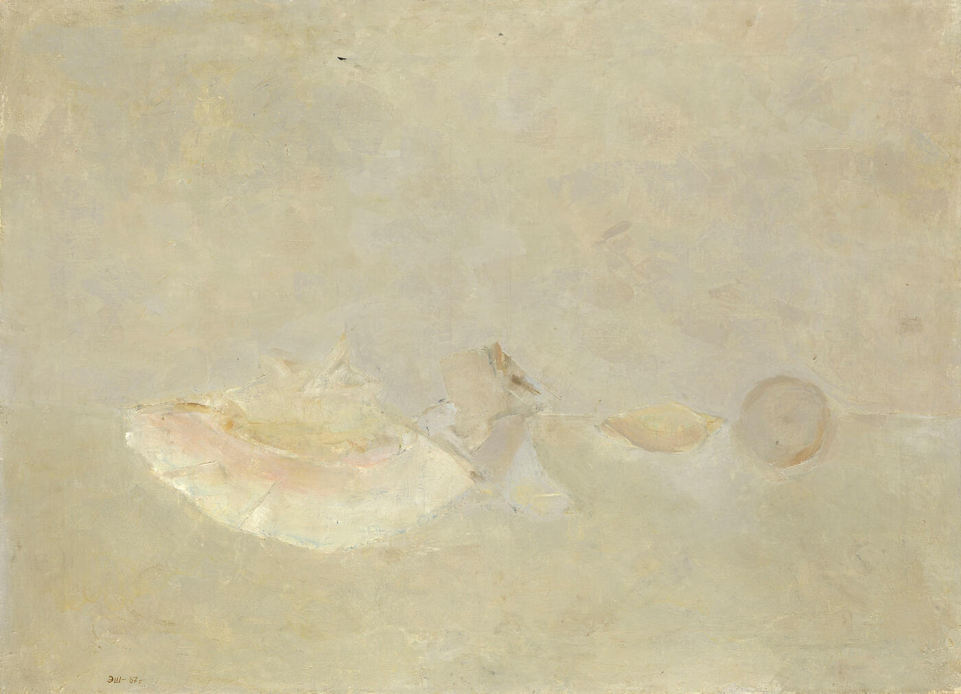 Composition with a Seashell and Stones